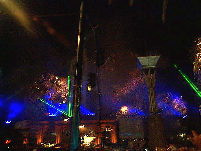 y2k-works and lasers: This wasn't just a fireworks show- there were lasers in the mix too